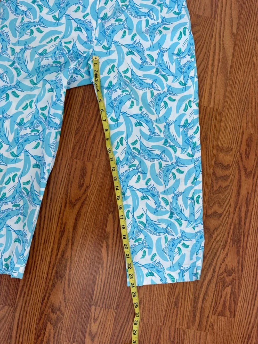 Lilly Pulitzer Blue Marlin Print Capri, Vintage, Womens Size 12 - Picture 8 of 9